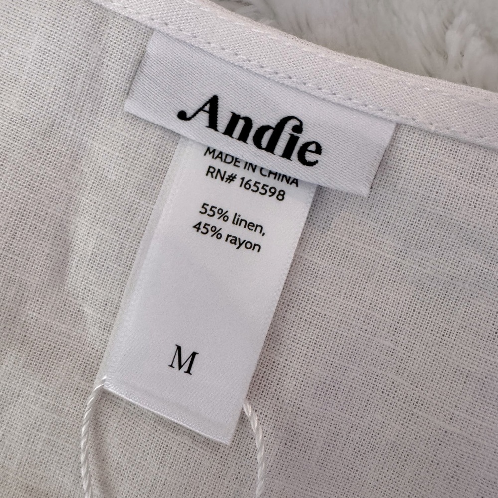 NWT- ANDIE The Maxi Wrap Dress in White Linen - Picture 4 of 9